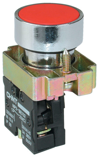 Кнопка управления NP2-EW3365 1НО+1НЗ зеленая AC/DC230В(LED) IP40