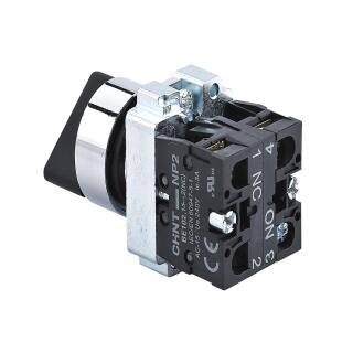 Переключатель NP2-BD25, 2 положения с фиксацией, 1НЗ +1НО IP40 (CHINT)