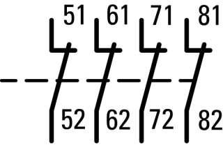 Блок вспомогательных контактов 4 полюса, 4НЗ, пружинные Зажимы