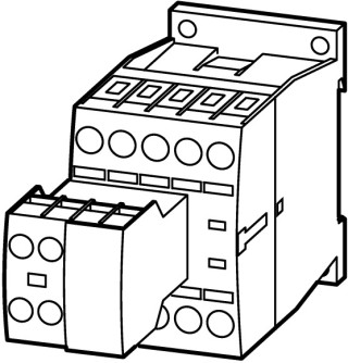 Контактор 9 А,  управляющее напряжение 24В (DС),  3НО+2НЗ доп. контакт, категория применения AC-3, AC-4