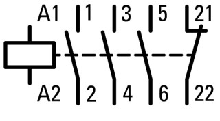 Контактор 12 А,  управляющее напряжение произвольное  (DС), 1НЗдоп. контакт, категория применения AC-3, AC-4