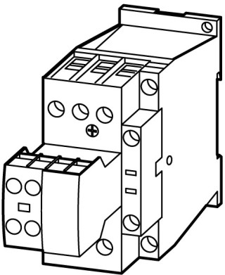 Контактор 25 А,  управляющее напряжение 24-27В (DС), 3НО+2НЗ доп. контакт, категория применения AC-3, AC-4
