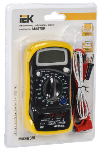 Мультиметр цифровой MASTER MAS838L IEK