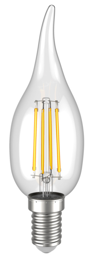 Лампа светодиодная CВ35 свеча на ветру прозрачная 5Вт 230В 3000К E14 серия 360° IEK