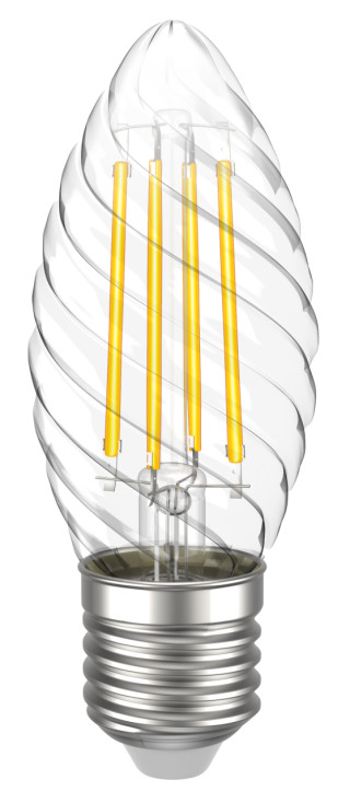 Лампа светодиодная CT35 свеча витая прозрачная 5Вт 230В 3000К E27 серия 360° IEK
