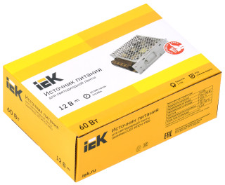 Драйвер LED ИПСН-PRO 60Вт 12В блок-клеммы IP20 IEK