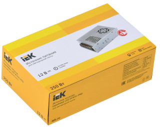 Драйвер LED ИПСН-PRO 250Вт 12В блок-клеммы IP20 IEK