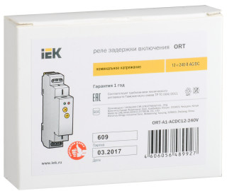 Реле задержки включения ORT 1 контакт 12-240В AС/DC IEK