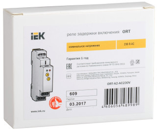 Реле задержки включения ORT 2 контакта 230В AС IEK