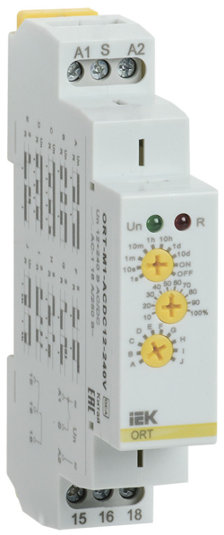 Реле времени ORT многофункциональное 1 контакт 12-240В AC/DC IEK