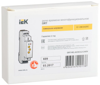 Реле времени ORT многофункциональное 1 контакт 12-240В AC/DC IEK