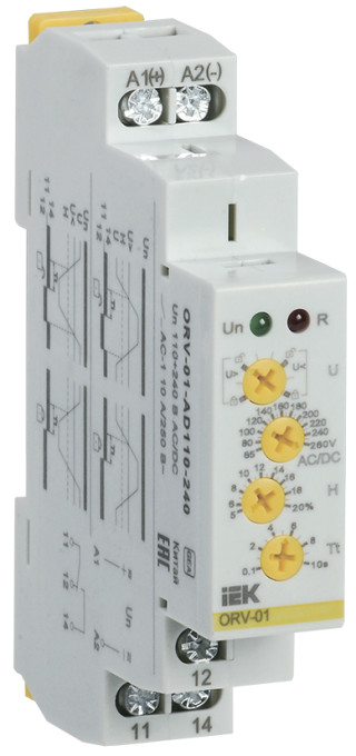 Реле контроля напряжения ORV 1 фаза 110-240В AC/DC IEK