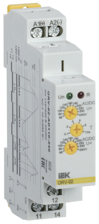 Реле контроля напряжения ORV 1 фаза 110-240В AC/DC IEK