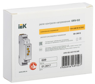 Реле контроля напряжения ORV 1 фаза 110-240В AC/DC IEK