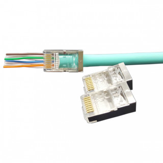 Вилка RJ45 Q-PLUG, категория 5e, FTP, для полевой установки, без цвета, упаковка 50 штук