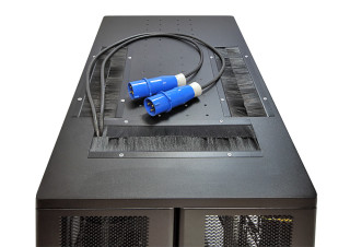 Шкаф Rackcenter D9000 48U 600 × 1200, передняя дверь перфорированная двустворчатая, задняя дверь перфорированная двустворчатая, черный