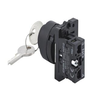 Переключатель NP2-EG21, 2 положения фиксацией, 1НО, IP40 (R)
