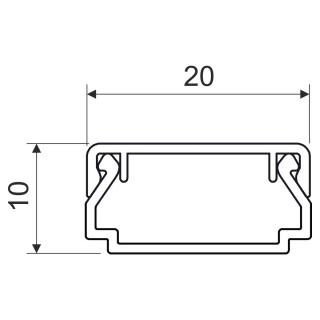 Кабельный канал серии CLASSIC LHD 20X10 (FD) (цвет черный)