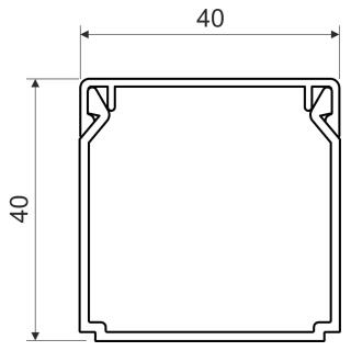 Кабельный канал серии CLASSIC LHD 40X40 (FD) (Цвет Черный)