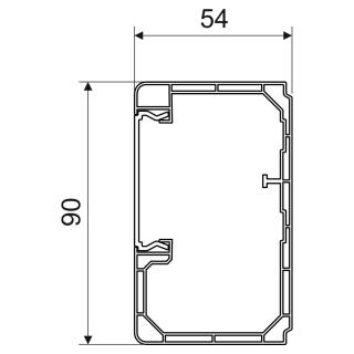 Кабельный канал парапетный PK 90X55 D (FD) (Цвет Черный)