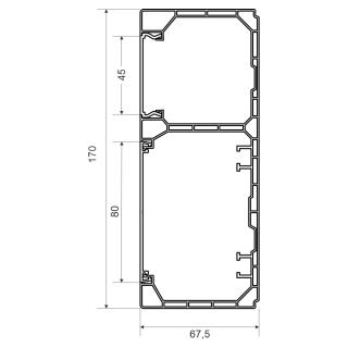 Кабельный канал парапетный безгалогенный HF PK 170X65 D (HD)
