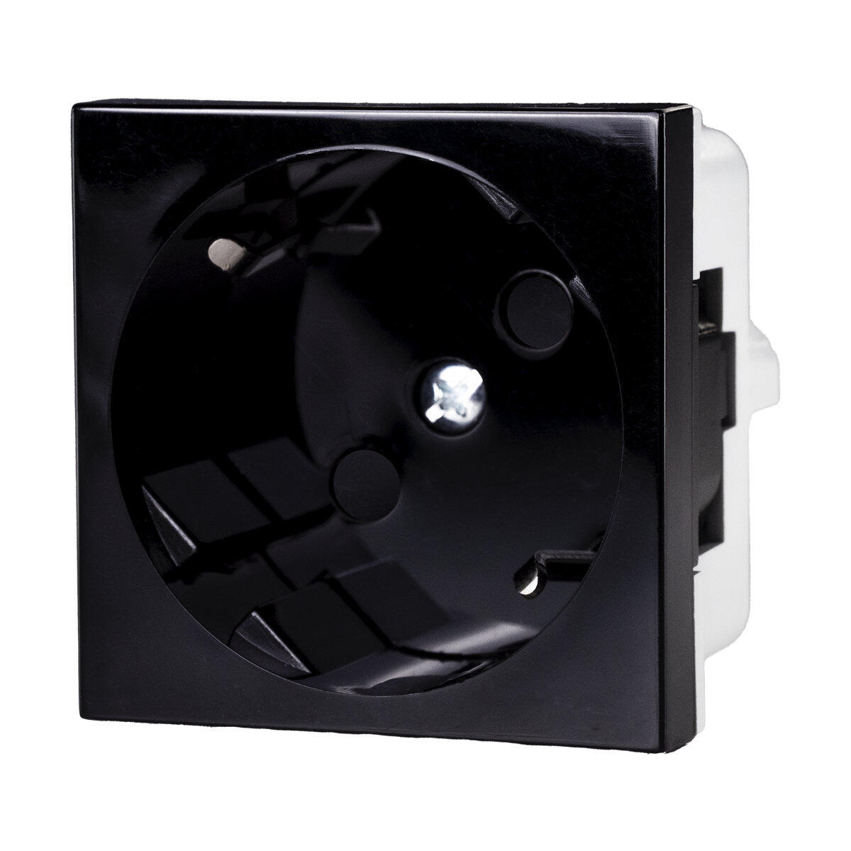 QS 45X45 C_FB Розетка QUADRO со шторками черная 16 A, 250 V AC QS 45X45 C (FB)