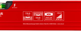 Уровень RED 3 80, L=80 см, 3 глазка, точн. 0,3 мм/м01215101