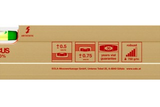 Уровень алюминевый AZ 60, L=60 см, 2 глазка, точн. 0,5 мм/м 01160801