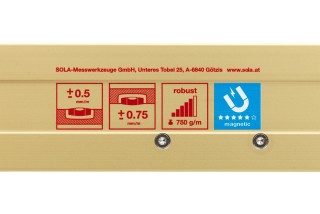 Уровень алюминевый магнитный AZM 60, L=60 см, 2 глазка, точн. 0,5мм/м 01820801