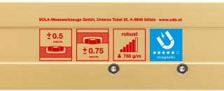 Уровень алюминевый магнитный AZM 100, L=100 см, 2 глазка, точн. 0,5мм/м 01821301