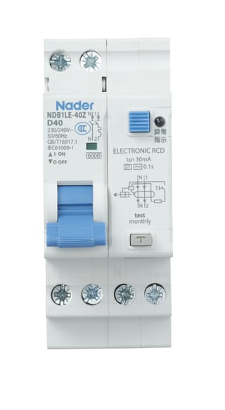 Автоматический выключатель дифференциального тока NDB1LE-40D40/1P+N/100mA/AC