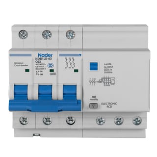 Автоматический выключатель дифференциального тока NDB1LE-63B63/3P/50mA/AC