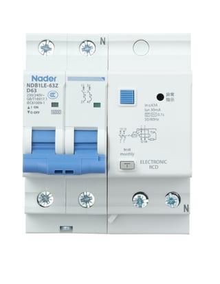 Автоматический выключатель дифференциального тока NDB1LE-63D63/2P/300mA/A