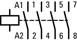 контактор 125А, 4 полюса, управляющее напряжение 100-120В (AC), категория применения AC1