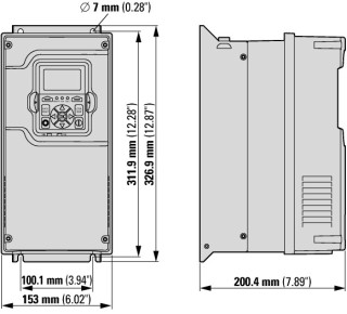 Преобразователь частоты DG1 3~/3~230В 11A 2,2кВт, IP21, фильтр ЭМС