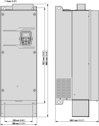 Преобразователь частоты DG1 3~/3~400В 140A 75кВт, IP21, фильтр ЭМС