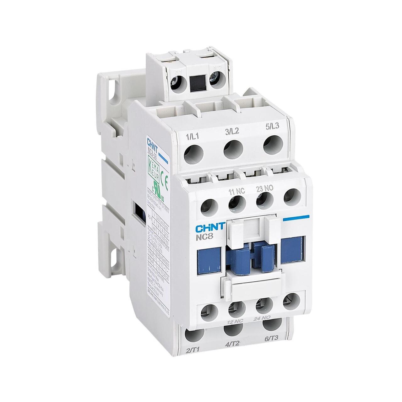 572296 Контактор NC8-25/W 3P 25А AC/DC (100~250В) 1НО+1НЗ (R)