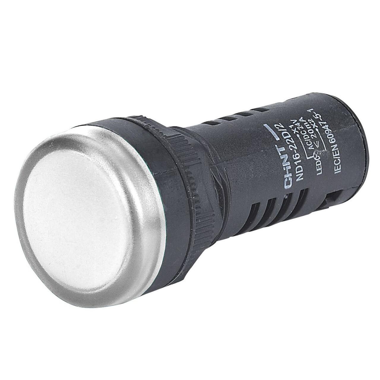268779 Индикатор помехозащищенный со встроенным конденсатором ND16-22D/4K2 белый АС 380В (R)
