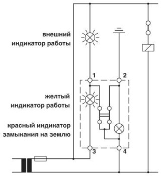 Электрическая схема, Заземление в рабочем состоянии