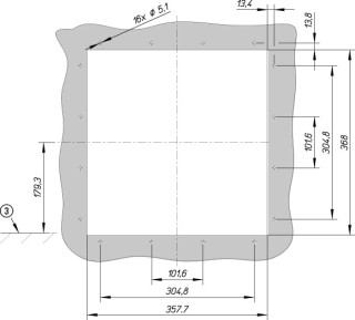 Уплотнительная рамка IP41, стационарное исполнение