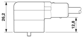 Чертеж, Разъем типа А для электромагнитного клапана, вид сбоку