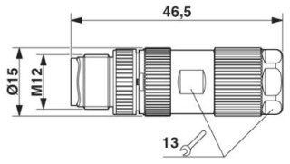 Чертеж, Чертеж: Штекер M12