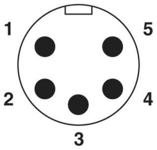 Схематический чертеж, Схема распол-я контактов штекера 7/8'-16UNF, 5-конт.