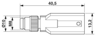 Чертеж, Штекер M8 x 1, распределитель Y-формы