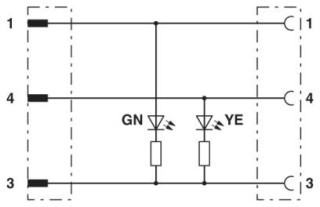 Электрическая схема, Цоколевка контактов штекера M12 / розетки M8