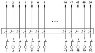 Электрическая схема, Схема подключения FLKM 50/KDS3-MT/PPA/AN/PLC