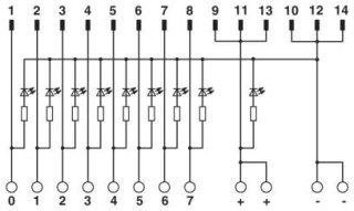 Электрическая схема, Схема подключения VIP-2/.../FLK14/LED/PLC