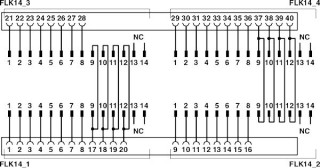 Электрическая схема, Схема подключения FLKM 4X14-PA/AN/S7-1500