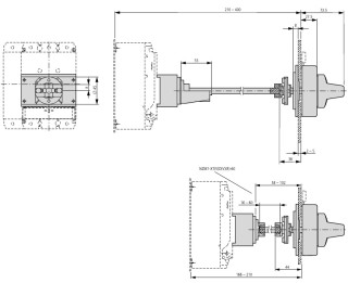 Удлинительная ось 400 мм, NZM1/2