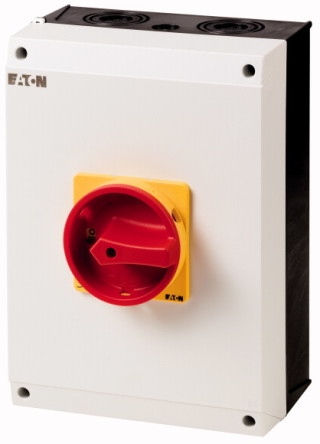 Главный выключатель в корпусе, 3P + N +1НО +1 НЗ , 100А, красно-желтая ручка, запираемый